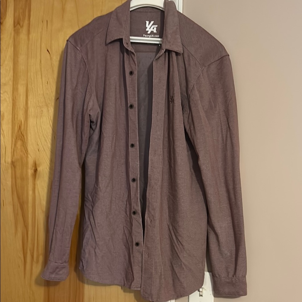 Young & Reckless Lavender Long Sleeve Shirt